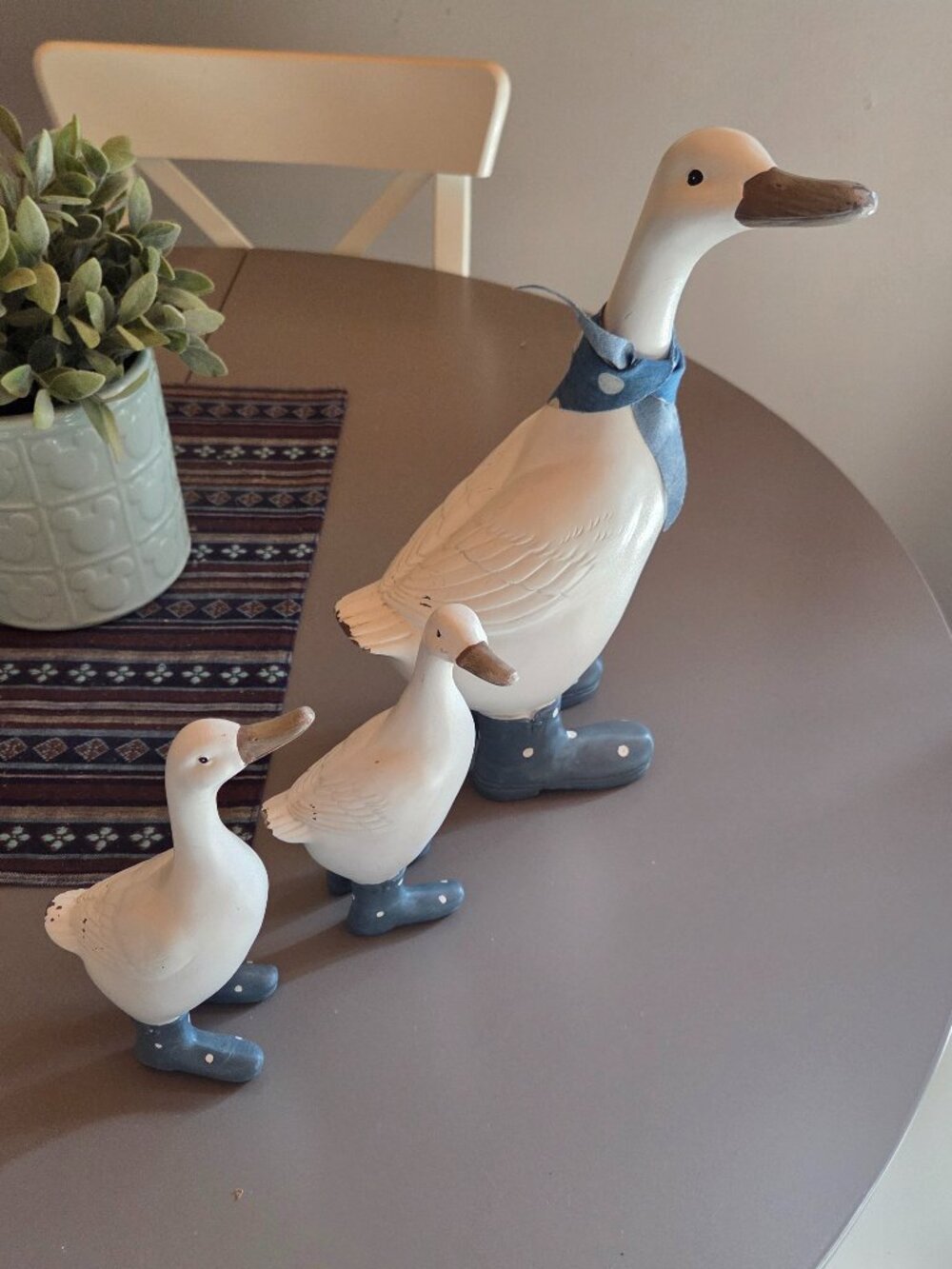 3-Piece Momma Duck & Ducklings in Rain Boots by Valerie Vintage